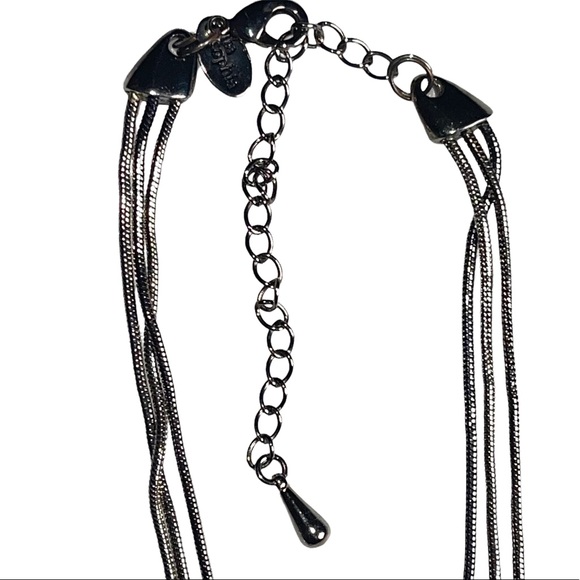 Lia Sophia 3 strand pendant vintage silver necklace - Picture 6 of 8